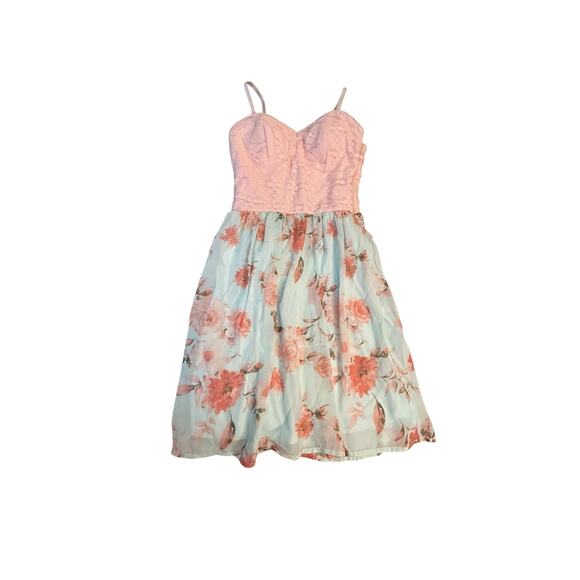 AUW Pink and Green Dress - Size M - Picture 9 of 10